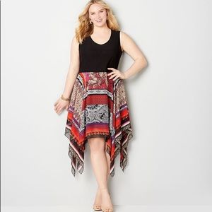 Avenue: Fun, Flirty Boho Handkerchief Skater Dress